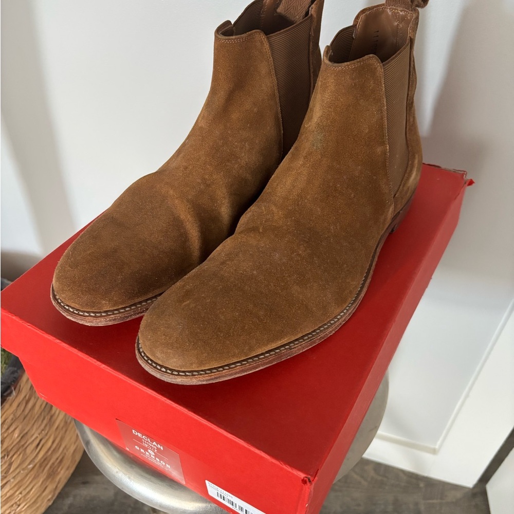 Grenson Tan Suede Chelsea Boots